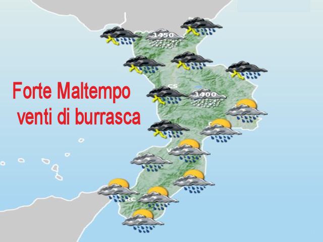 Dalla neve alla pioggia intensa con forti venti di burrasca: allerta meteo in Calabria. Domenica torna il freddo 52 3bMeteo calabria