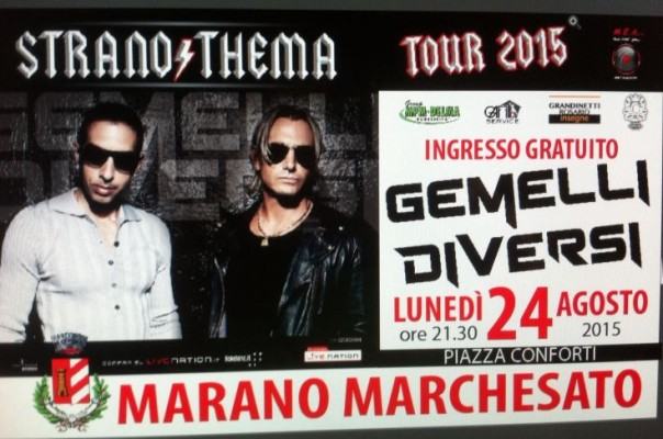 A Marano Marchesato l'estate continua con il concerto dei Gemelli Diversi 54 FullSizeRender