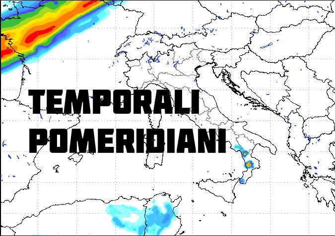 Possibilità di qualche temporale di calore sulla su Sila, Pollino e Aspromonte nelle ore più calde