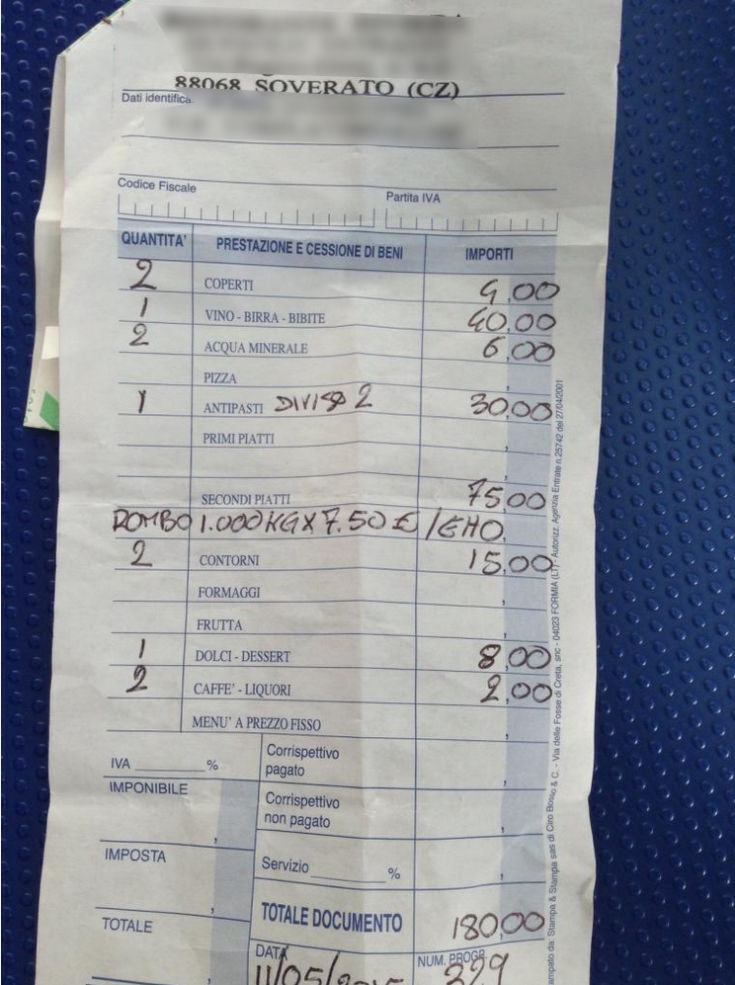 Il ristorante a Soverato con il conto da salasso e senza menu. E scoppia la polemica sul Web 56 Ristorante CZ2