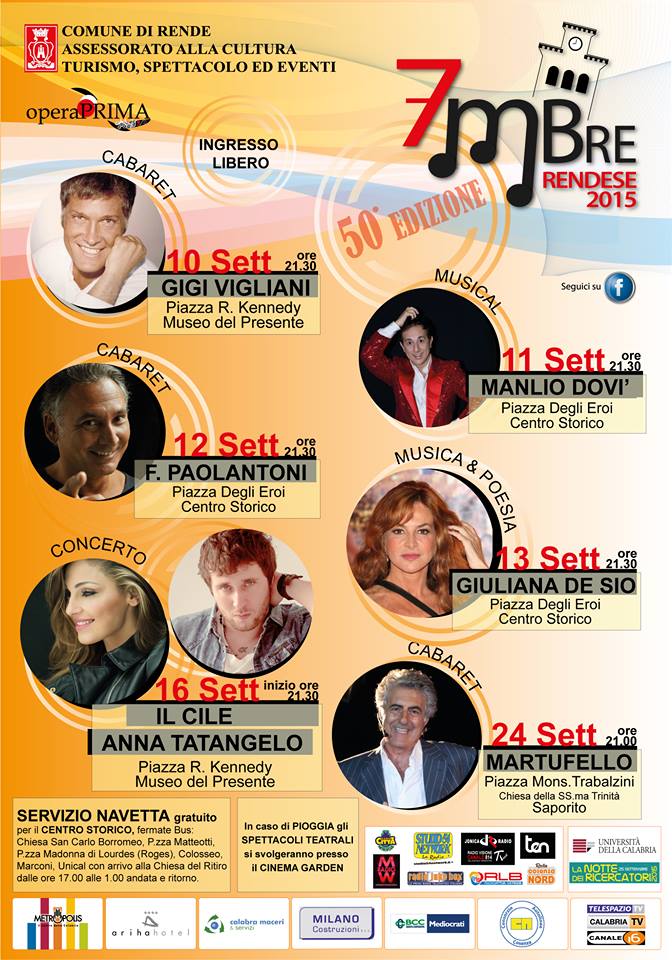 Al via la 50^ edizione del Settembre Rendese, venti giorni tra musica, cultura e spettacolo 56 11987121_1684765868422658_549018592121366591_n
