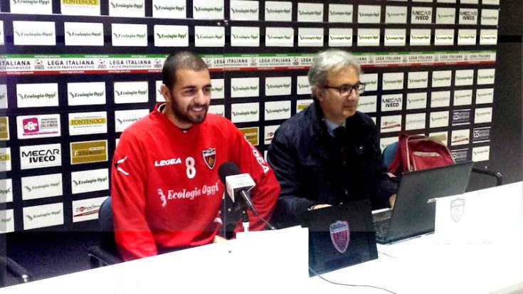 Il capitano rossoblu nella conferenza stampa di questo pomeriggio