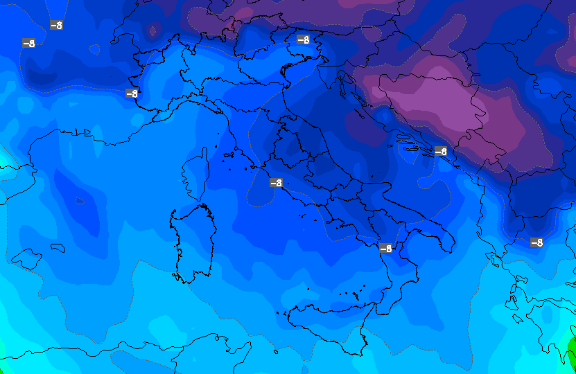 Meteo Calabria: arriva la prima ondata di gelo artico. Pioggia e neve anche a bassa quota 54 Temperature