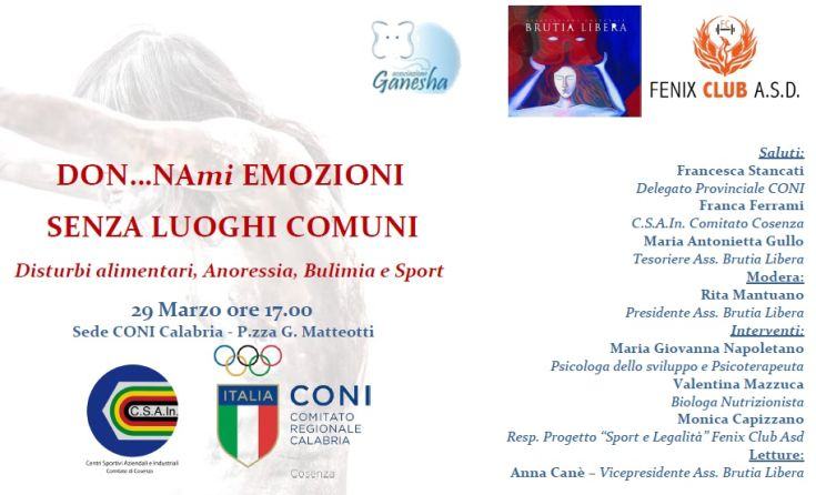 Incontro coni cosenza disturbi alimentari