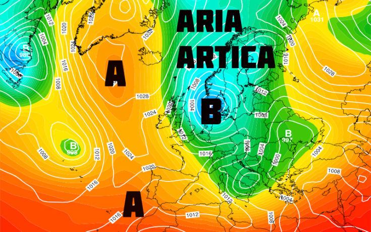 Meteo Calabria: dall'estate all'inverno in sette giorni. Ponte del 25 Aprile al freddo 52 Meteo 500 hpa mappa 25 Aprile 2016