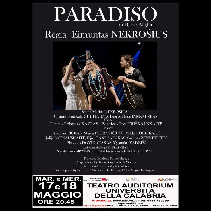 Il 'Paradiso' di Eimuntas Nekrošius al Tau dell'Unical 54 MANIFESTO PARADISO NEKROSIUS