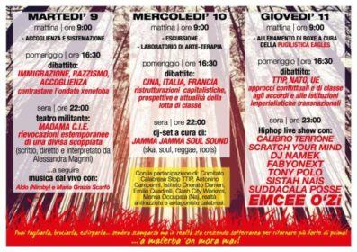 campeggio calabria politica militante