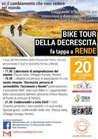La 'bicicletta della decrescita' farà tappa a Rende 54 decrescita bike cosenza