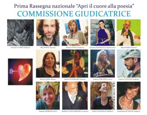 Giuria d'eccellenza per la prima edizione della rassegna nazionale 'Apri il cuore alla poesia' 54 commissione-giudicatrice