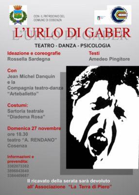 Psicologia e danza insieme sul palco raccontano “L’urlo di Gaber” 54 locandina-spettacolo-gaber