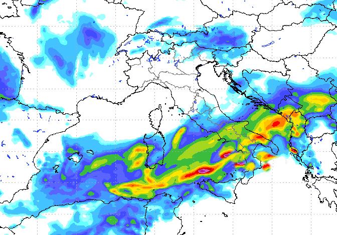 Allerta meteo per la Calabria, da stasera attese violente piogge e temporali 52 la mappa delle piogge prevista a partire dal tardo pomeriggio di oggi