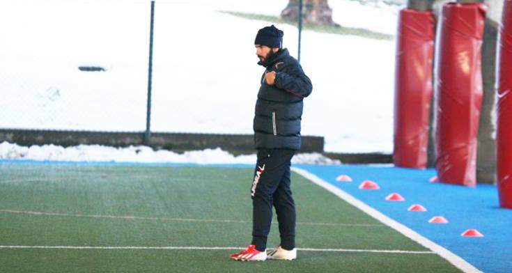 L'allenamento di ieri all'interno del parco "Achille Federico" di Castrolibero