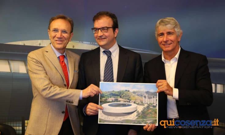 Occhiuto e Guarascio nuovo Stadio ok
