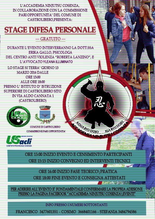 locandina difesa personale