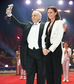 Vinicio Togni e Stéphanie di Monaco (Presidente del Comitato Mondiale del Circo)