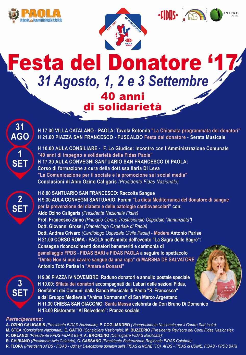 festa donatore paola 2017