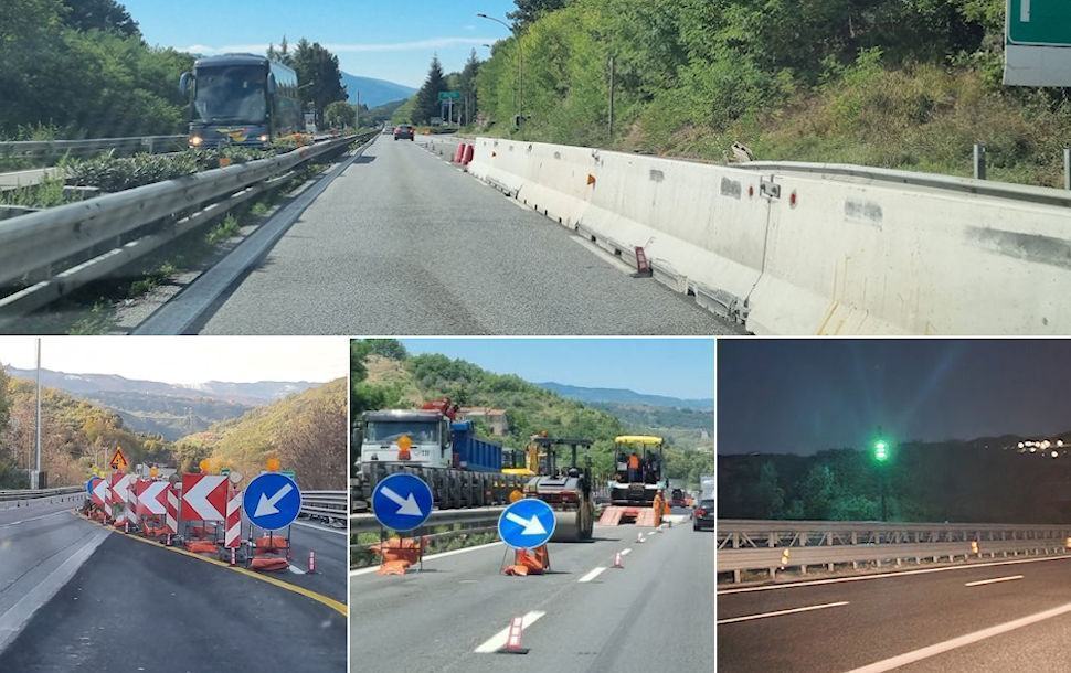 Autostrada A2 Cosenza-Altilia traffico cantieri