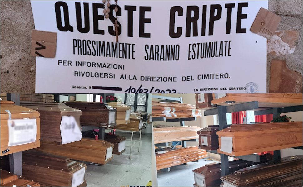 Cimitero Cosenza estumulazioni