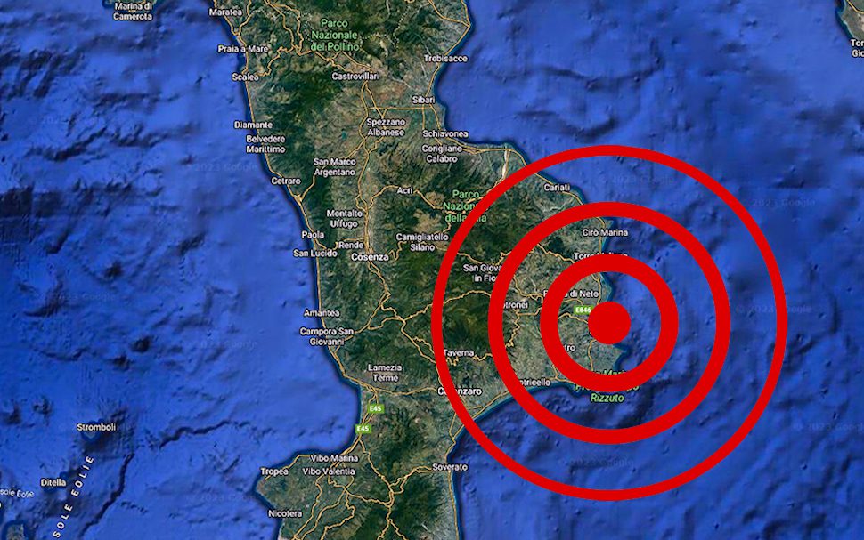 Due scosse di terremoto in Calabria