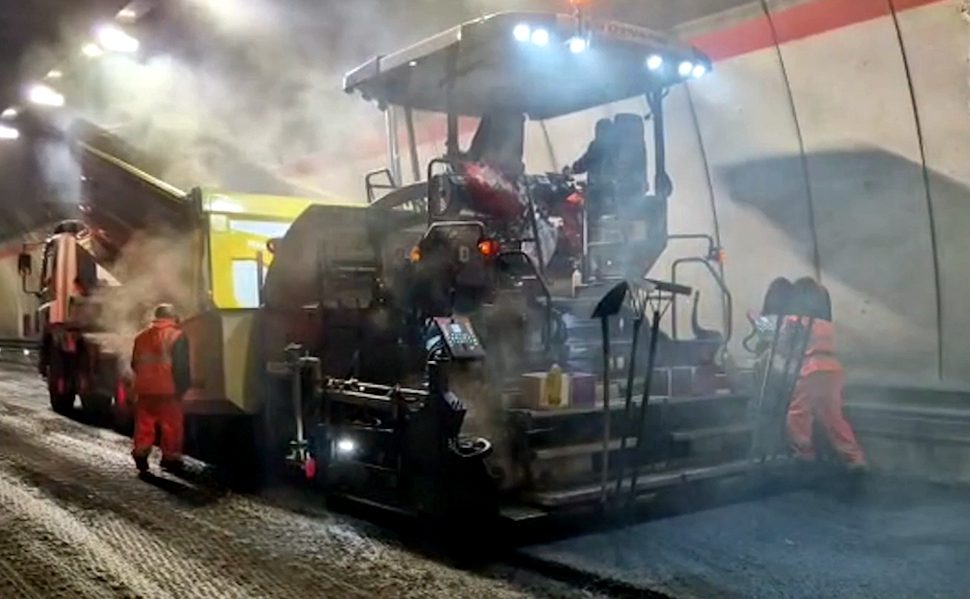 Lavori galleria Crocetta Statale 107 Anas