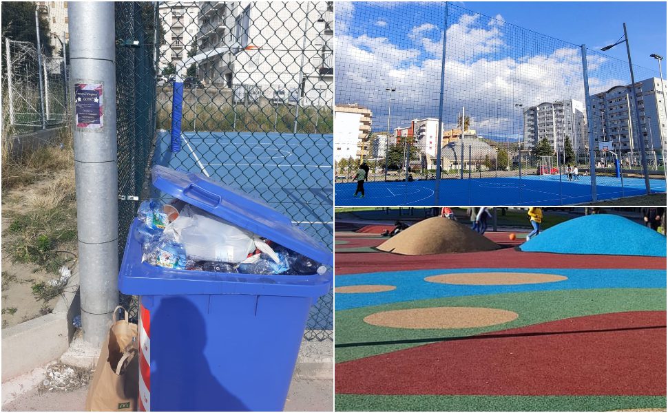 Campetti viale parco e immondizia