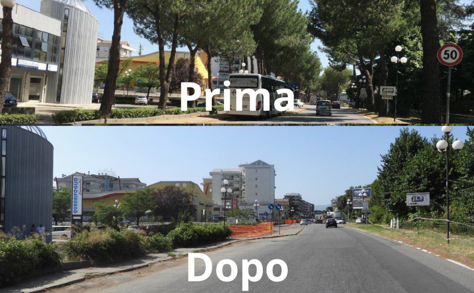 Rende - Lipu - Prima e dopo il taglio