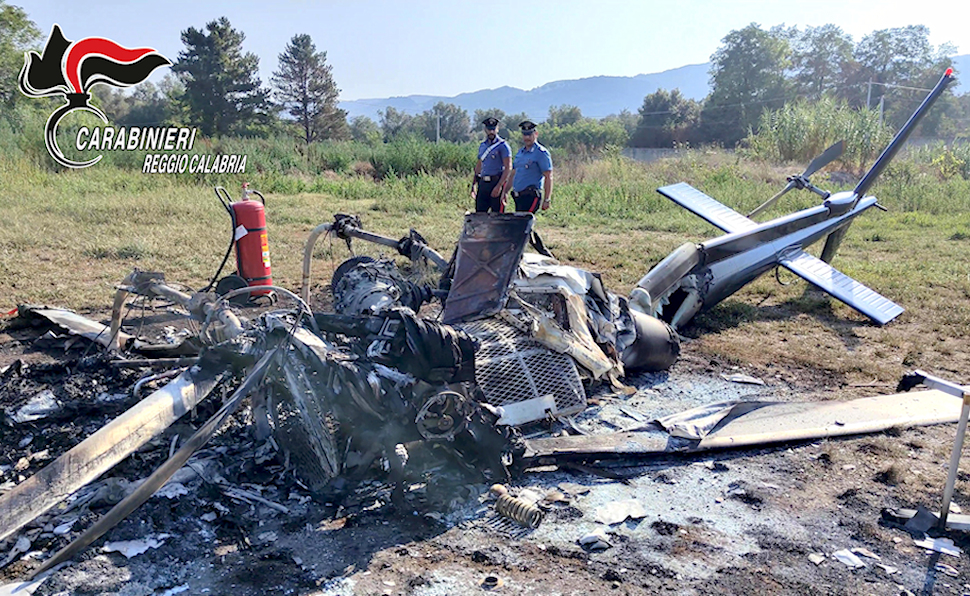 Elicottero Calabria verde