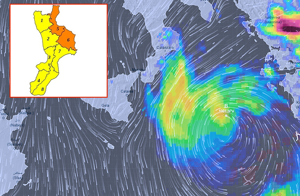 Ciclone mediterraneo Calabria