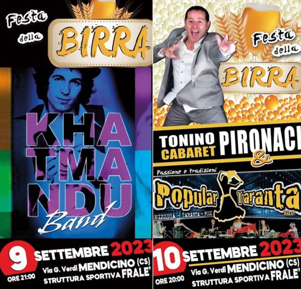festa della birra mendicino 2023 eventi