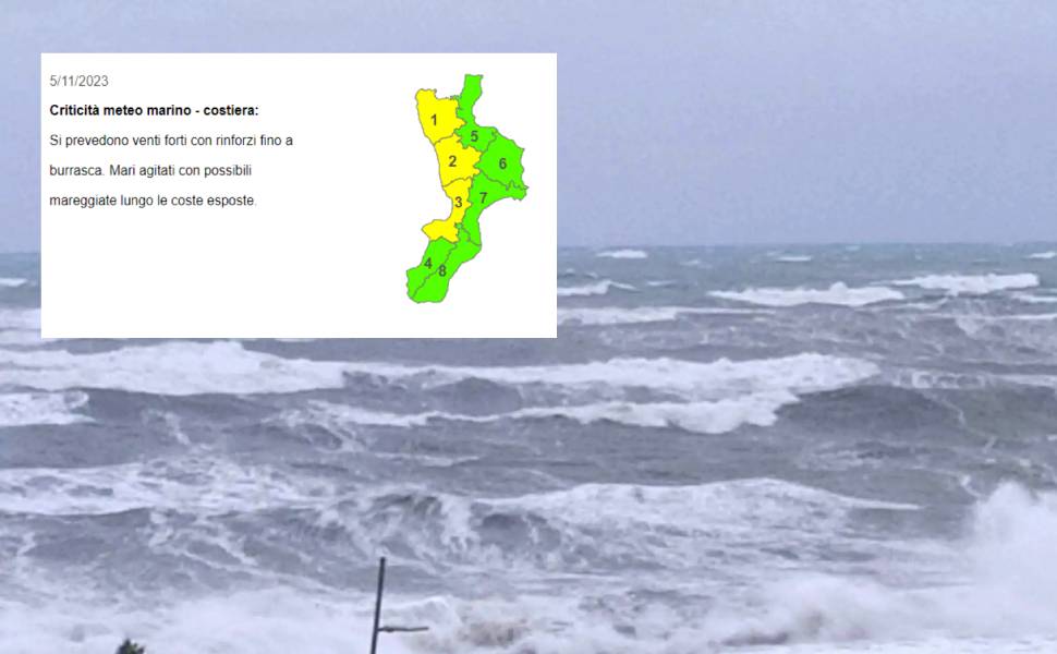 MAREGGIATA allerta gialla