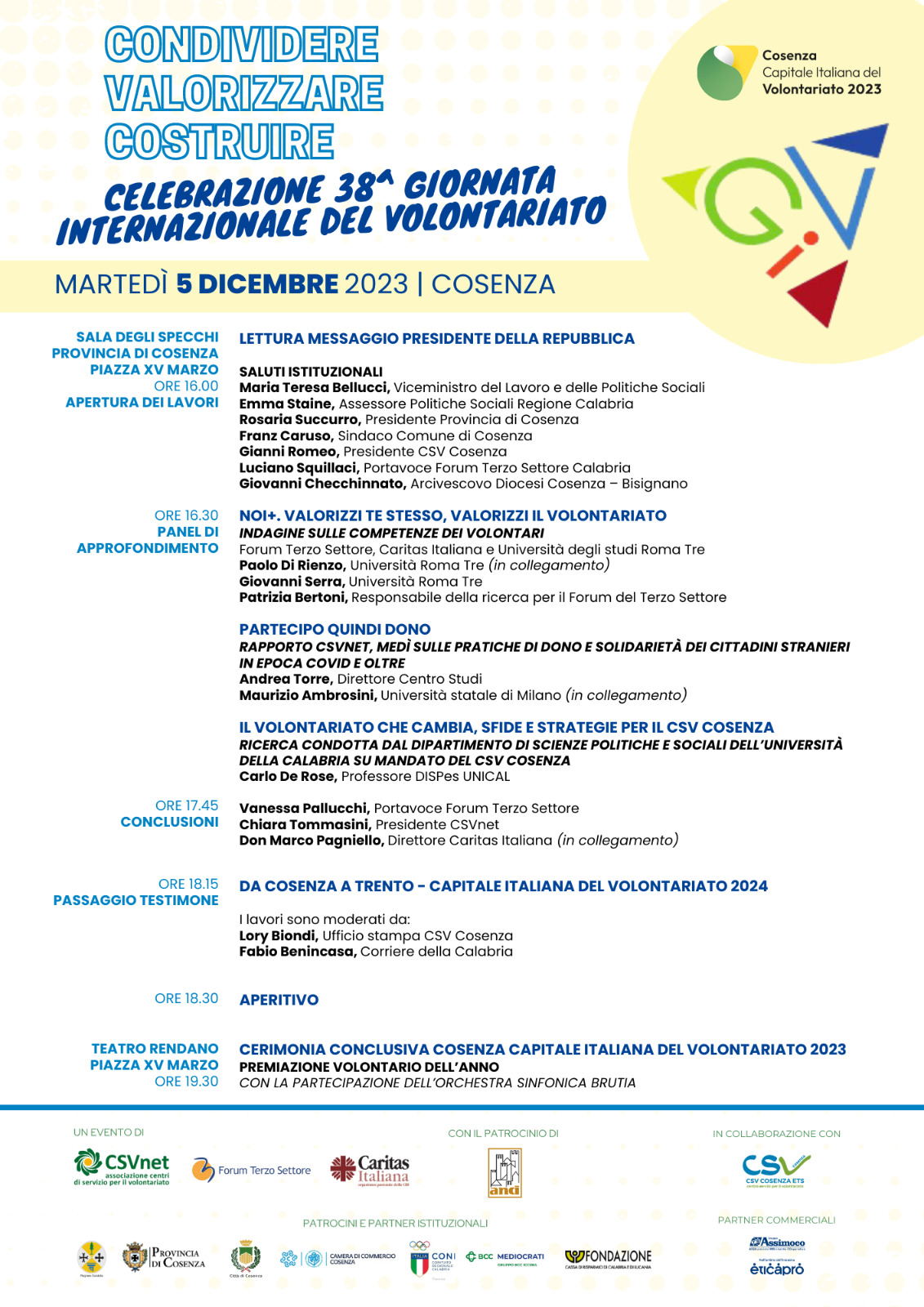 locandina giornata volontariato 2023