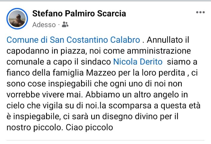 lutto san costantino calabro