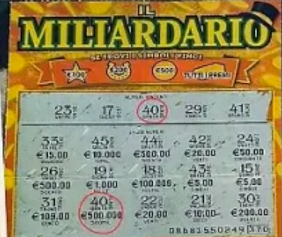 Miliardario gratta e vinci