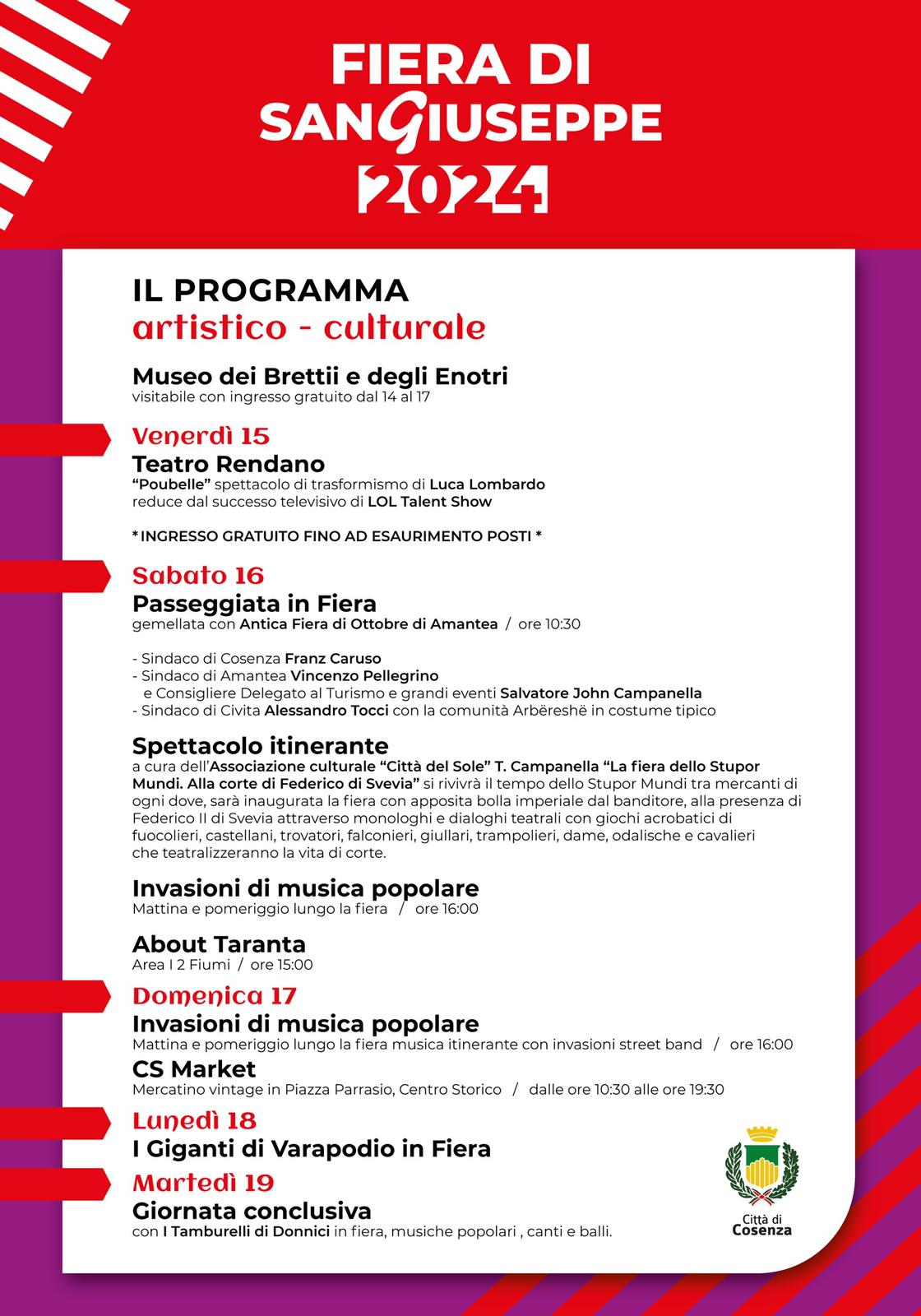 Programma Fiera San Giuseppe