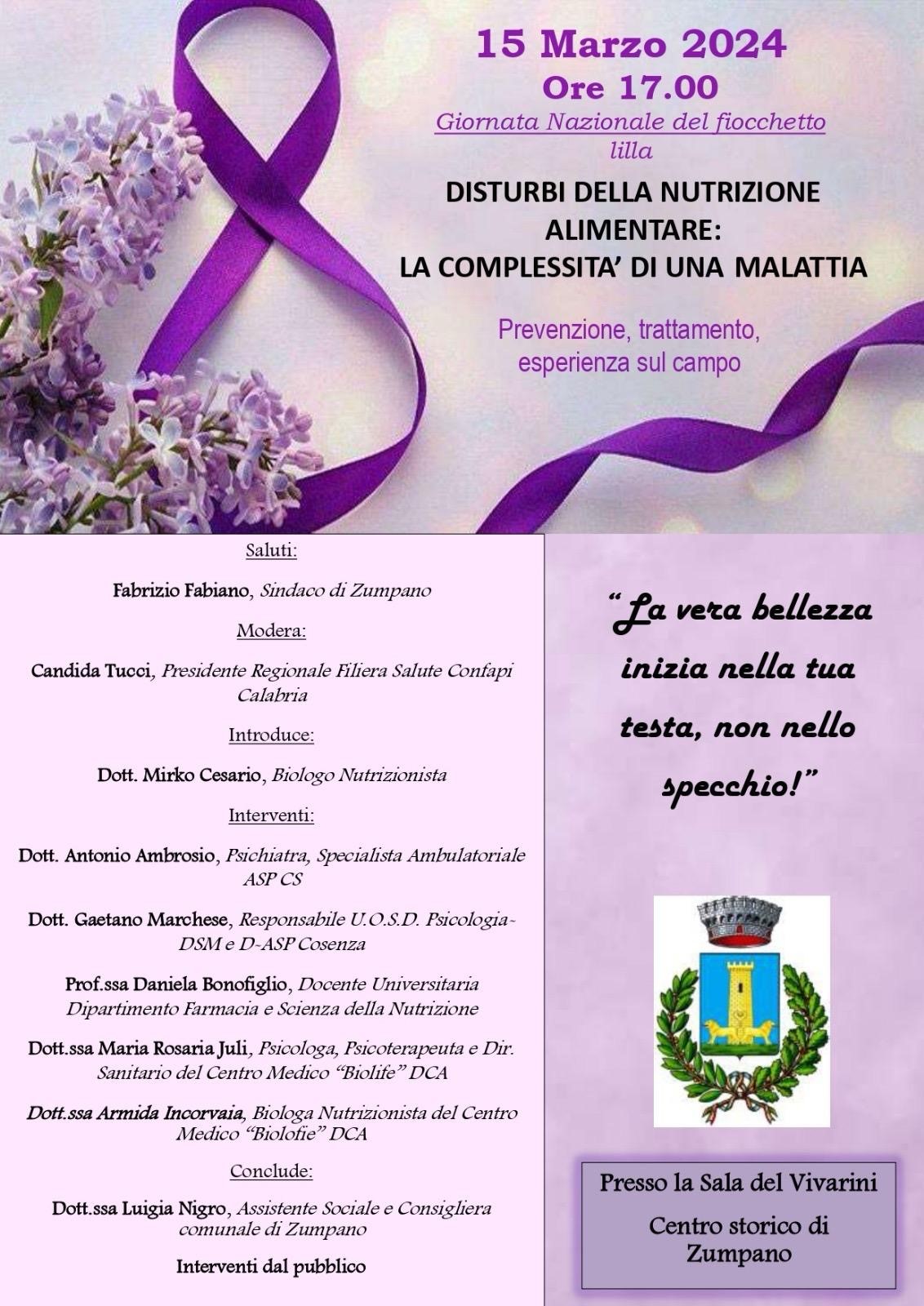 zumpano giornata disturbi alimentari