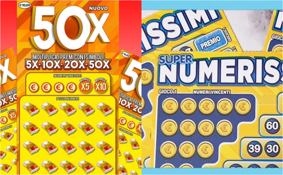Gratta e vinci Super numerissimi e 50X