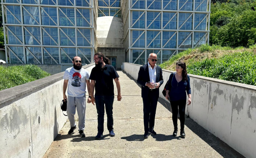 Franz Caruso sopralluogo al Planetario