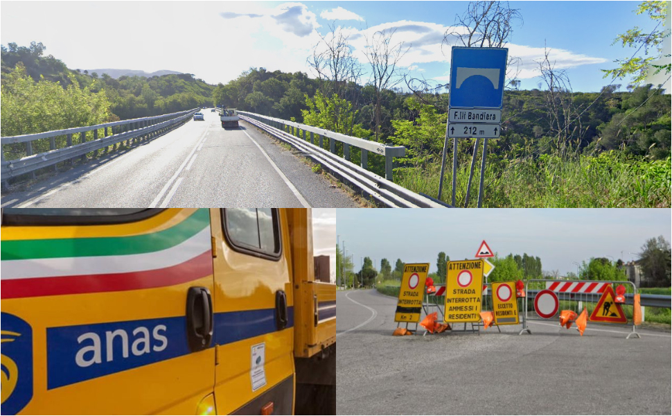Lavori Anas viadotto Fratelli Bandiera Pianette di Rovito