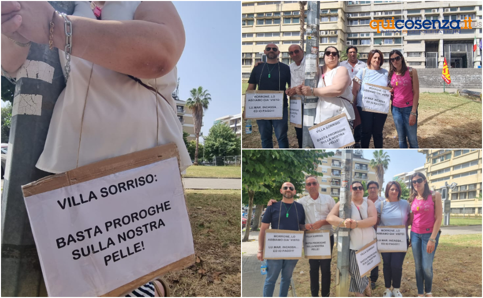 protesta tribunale dipendenti villa sorriso montalto