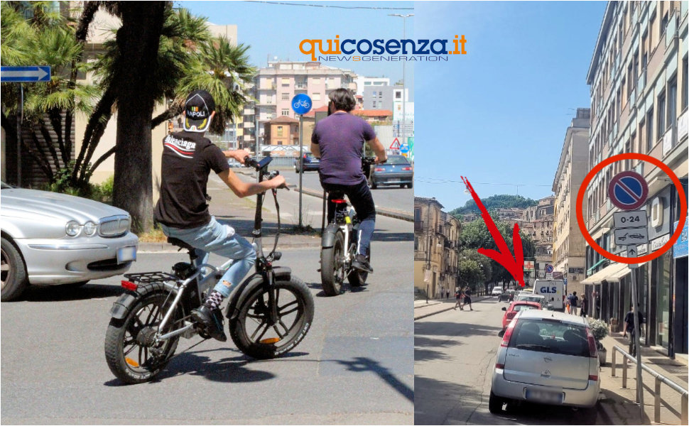 pista ciclabile Via Sertorio Quattromani pericolo divieto