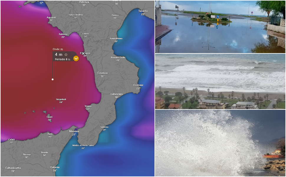 Mareggiate tirreno Cosentino e catanzarese