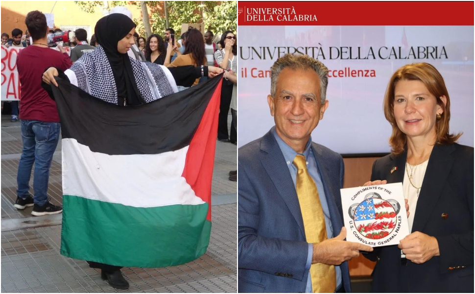 Unical-per-la-Palestina_rettore-e-console-Stati-Uniti