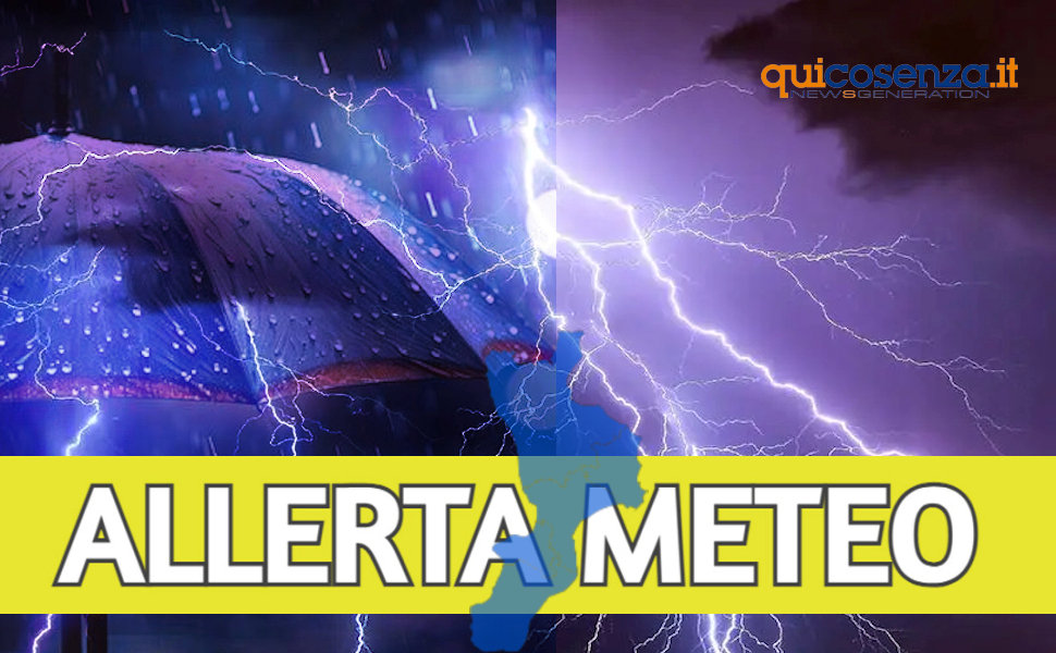 Allerta Meteo gialla maltempo in Calabria