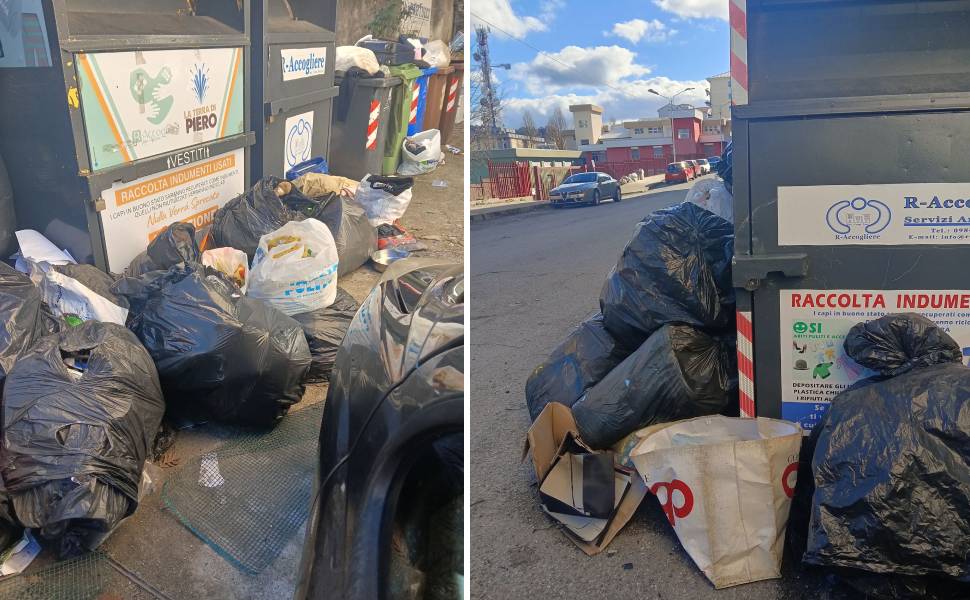 sacchi spazzatura terra di piero