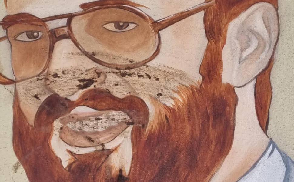 murale imbrattato sergio cosmai cosenza