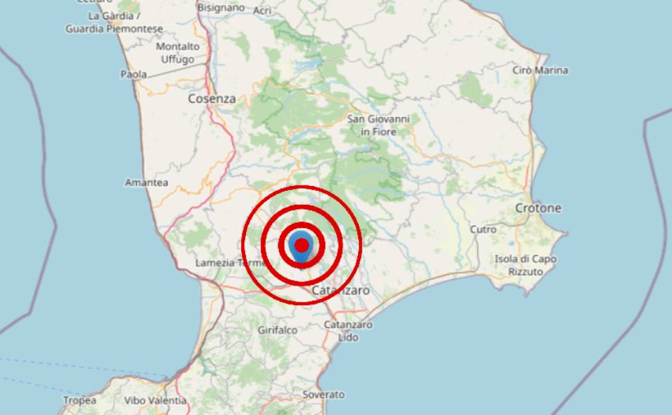 scossa terremoto miglierina cz