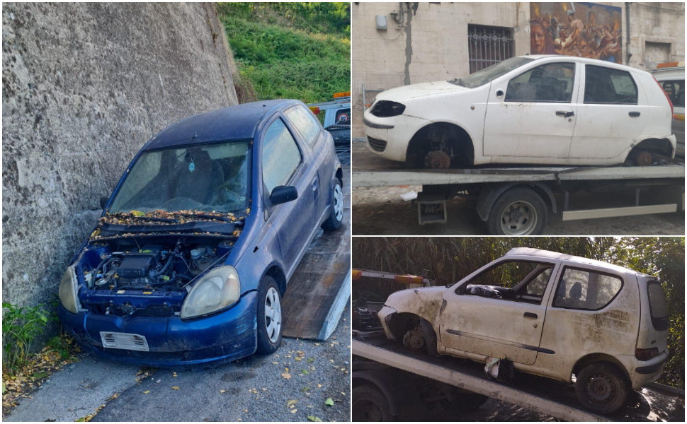 Auto abbandonate a Cosenza