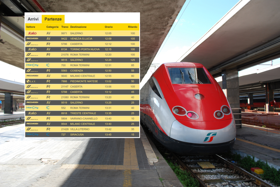 Napoli centrale treni ritardi