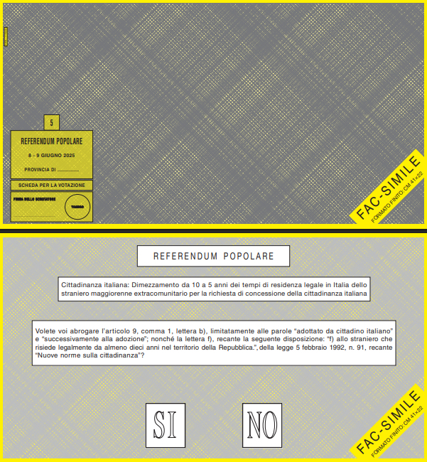 Referendum scheda gialla