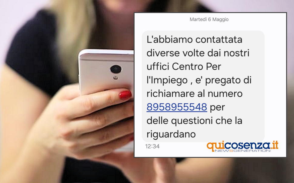 Truffa Centro per l'impiego sms